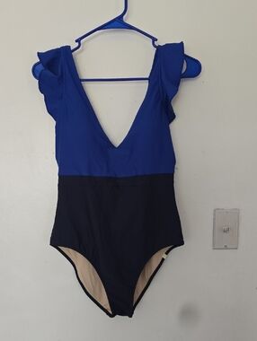Summersalt Royal Blue and Black One-Piece Swimsuit